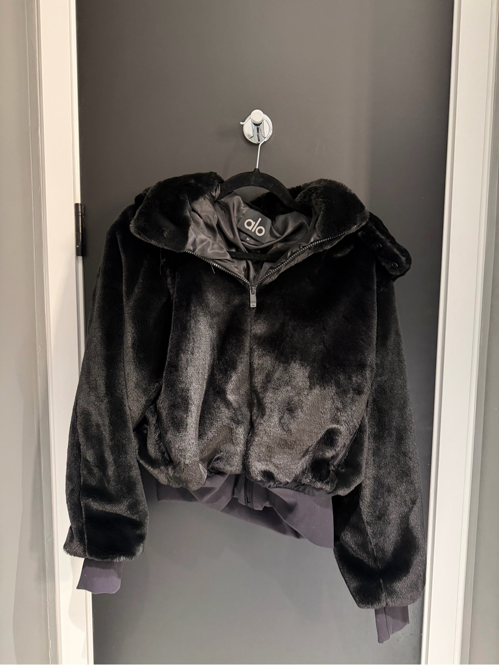 Alo Faux-Fur Hooded Jacket